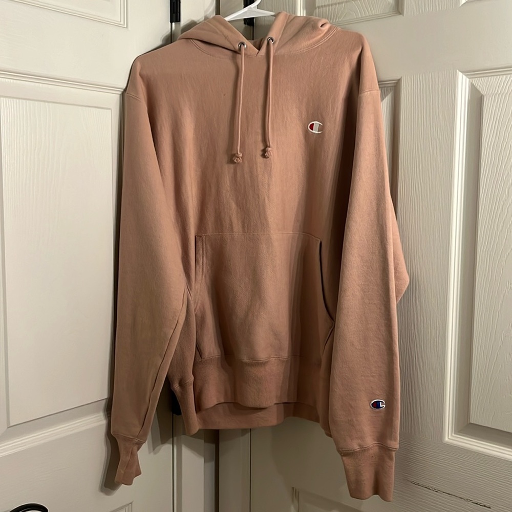 Pink champion reverse weave hoodie